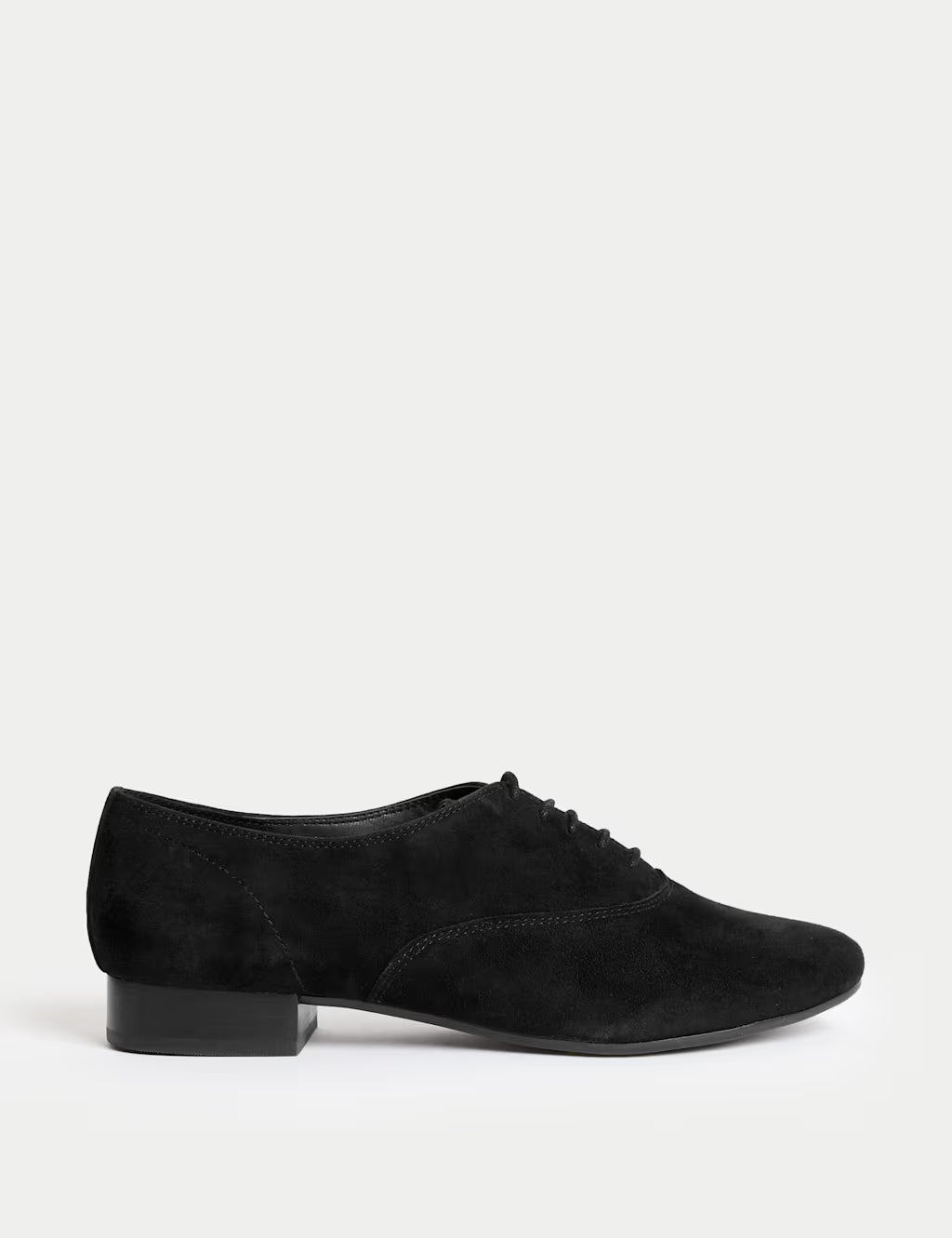 Suede Lace Up Block Heel Shoes